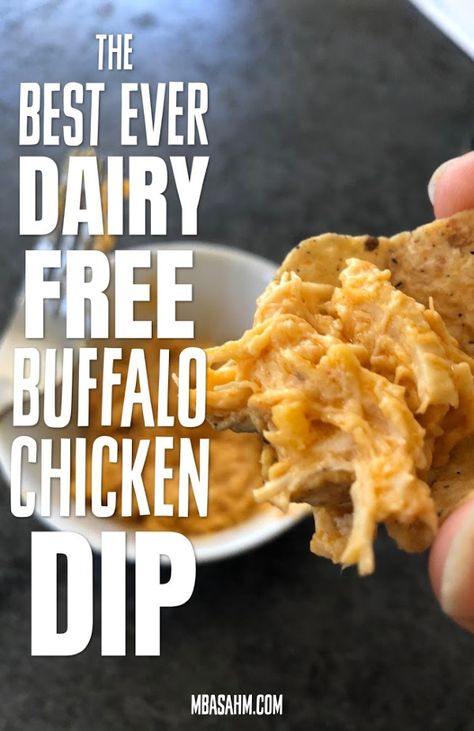 Dairy Free Buffalo Chicken Dip, Dairy Free Buffalo Chicken, Dairy Free Appetizer, Crockpot Dairy Free, Quiche Vegan, Dairy Free Appetizers, Buffalo Dip, Dairy Free Pesto, Best Vegan Cheese