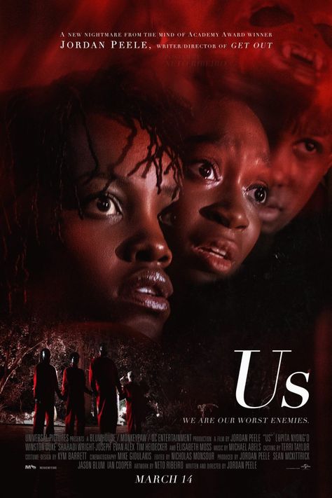 Hollywood Horror Movies, American Horror Movie, Us 2019, Us Movie, Us Poster, New Nightmare, This Is Us Movie, Jordan Peele, Pet Sematary