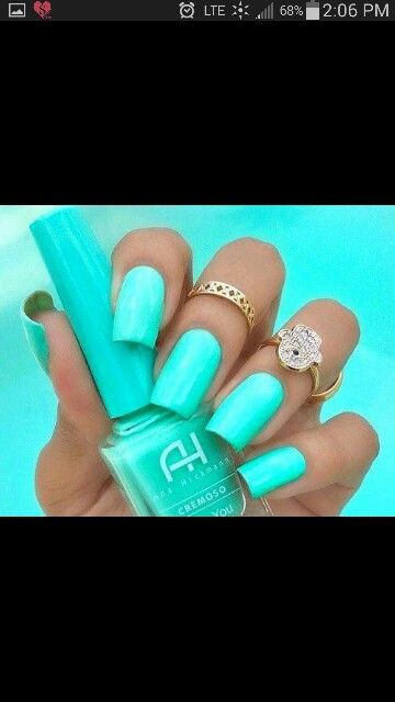 teal Teal Nail Color, Bright Teal Nails, Colorful Nails Design, Neon Toe Nails, Pineapple Nail Art, Work Appropriate Nails, Teal Acrylic Nails, Summer Nails Neon, Trendy Nail Polish