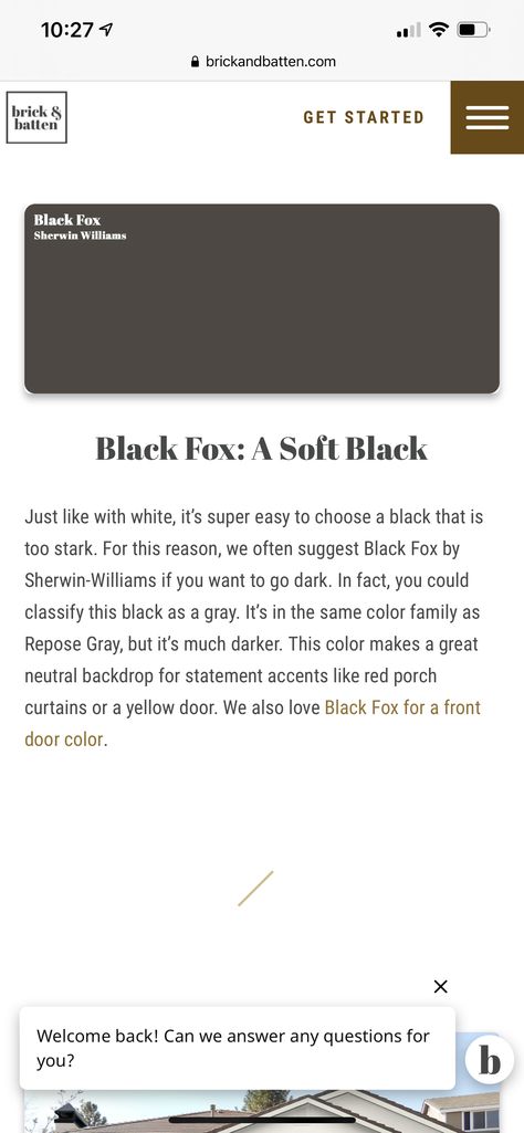 Black Fox Exterior, Black Fox Sherwin Williams, Porch Curtains, William Black, Repose Gray, Yellow Doors, Pallet Painting, Front Door Colors, Paint Stain