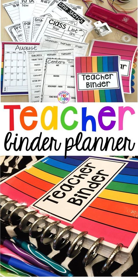 Teacher lesson plan binder (how to make it & what to put inside) for toddler, preschool, pre-k, and kindergarten teachers. Get organized! #teacherplanner #lessonplans #preschool #pre-k #backtoschool Kindergarten Architecture, Lesson Plan Binder, Remodel Fireplace, Remodel Hacks, Toddler Teacher, Teaching Organization, Early Childhood Teacher, Kindergarten Lesson Plans, Teacher Lessons