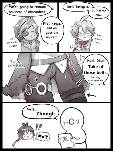 Zhongli Skin, Zhongli Comic, Childe X Ganyu Cursed Comic, Genshin Impact Zhongli X Childe Comic, Dragon Zhongli X Childe, Genshin Impact Kaeya Comic, Cute Comics Genshin, Genshin Comic, Therapy Games