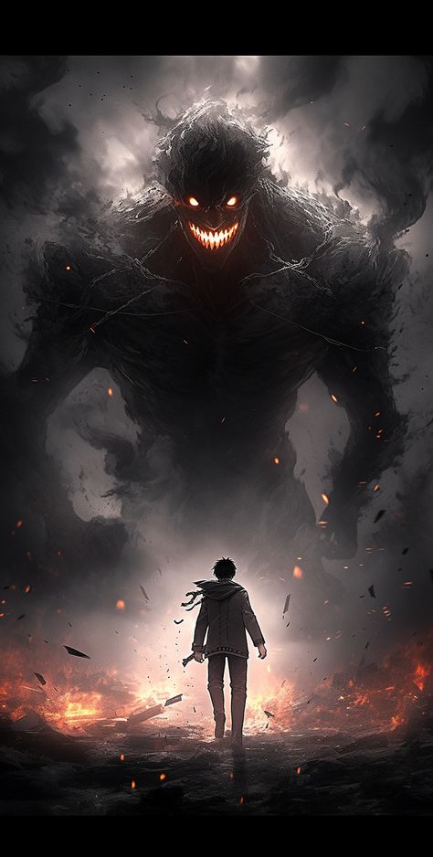 Monitoring Spirits, Giant Warrior, Demon Pictures, Demon Monster, Anime Picture Hd, Samurai Wallpaper, Epic Characters, Dark Fantasy Artwork, Dark Anime Guys