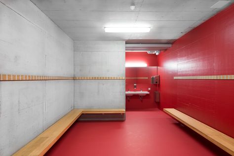 Gallery of Neumatt Sports Center / Evolution Design - 2 Sarah Sadeq Architects, Evolution Design, Sports Locker, Architect Student, Architect Logo, Restroom Design, Gym Lockers, Sports Center, Sport Hall