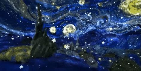 Starry Night Starry Night Wallpaper Gif, Gif Discord Banner Space, Starry Night Gif, Space Gif Banner, Blue Header Gif, Night Sky Gif, Header Gif, Space Banner, Star Gif