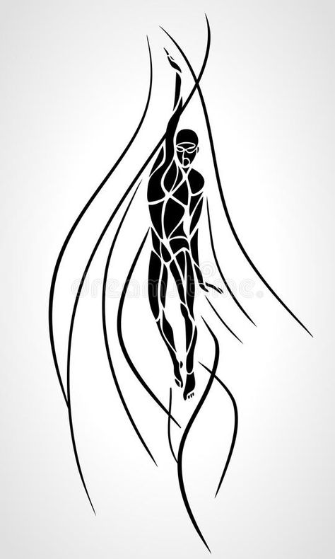 Swimmer Silhouette, Swimming Illustration, Iron Man Tattoo, Silhouette Sport, Swimming Tattoo, Swim Technique, Sport Swimming, Swimming Posters, Bicycle Tattoo