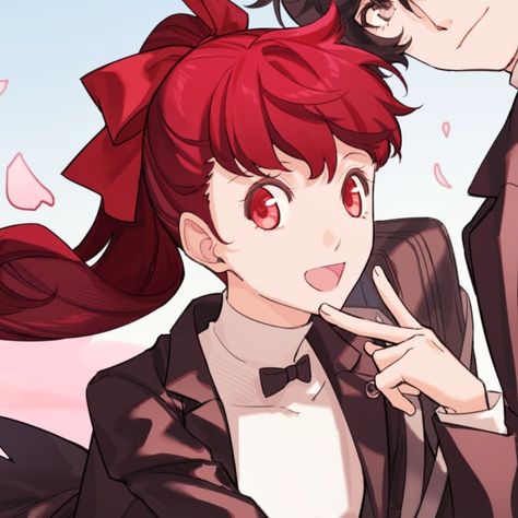 artist Tsubasa_Syaoin Persona 5 Joker And Kasumi, Persona 5 Kasumi X Joker, Joker Persona 5 Matching Icons, Ren And Sumire, Persona 5 Kasumi Icons, Joker And Sumire Matching Icons, Ren Amamiya X Sumire Yoshizawa, Persona5 Matching Icons, Sumire And Joker