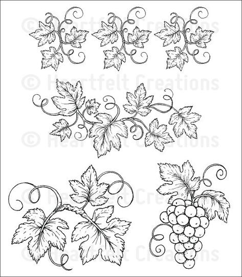 Pola Bordir, Vine Tattoos, Wood Burning Art, Heartfelt Creations, Digital Stamps, Pyrography, Glass Painting, Line Drawing, Grape Vines