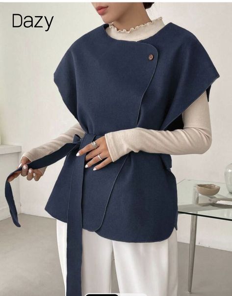 Women Overcoat, Woolen Coat, Batwing Sleeve, Geraniums, Button Detail, Women Clothing, Daily Wear, Naruto, Navy Blue