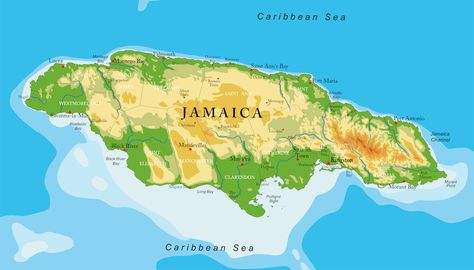 Jamaican Map, Jamaica Facts, Map Of Jamaica, Jamaica History, Club Background, Midway Islands, Jamaica Map, Blue Mountain Coffee, Visit Jamaica