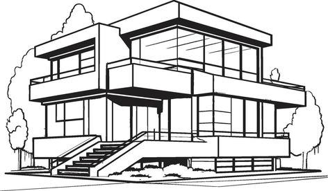 Villa Sketch, Sunset Villa Comic, Mansion Sketch, Black Villa New York, Outline House Drawing, Villa Savoye Sketch, Cityscape Photos, House Drawing, City House