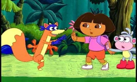 Swiper the Fox Halloween Costume - Dress up as Dora the Explorer's nemesis: that sneaky fox Swiper - isleofhalloween.com Dora Boots And Swiper Costume, Dora Group Costume, Dora The Explorer Costume, Fox Halloween Costume, Fox Halloween, Halloween Kids Costumes Girls, Fox Costume, Barbie Coloring Pages, Sports Day