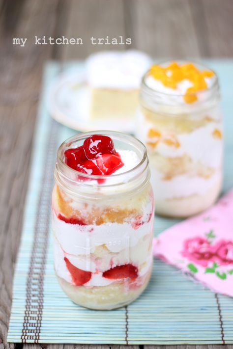 tres leches in a jar Parfait Desserts, Serrated Knife, Dessert In A Jar, Cake In A Jar, Tres Leches Cake, Tres Leches, Bakery Recipes, Fun Baking Recipes, I Wish I Knew