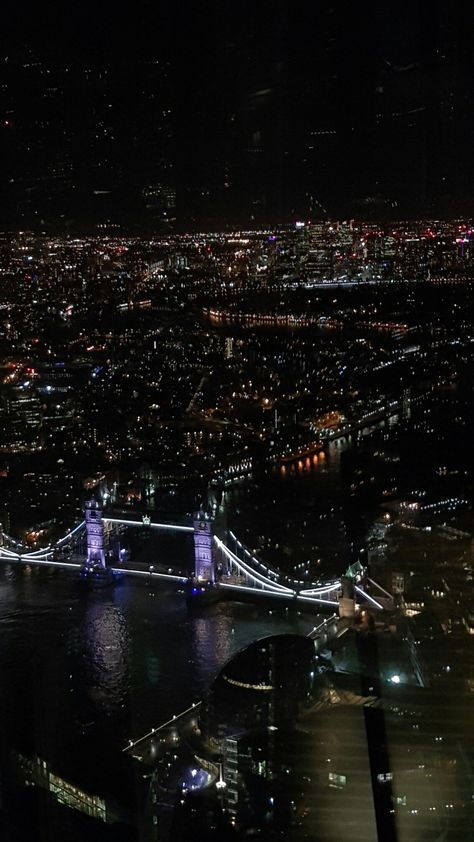 London from the Shard London Core, London City View, City Core, The Shard London, London Nightlife, London Vibes, Night Skyline, Pretty Views, London Dreams