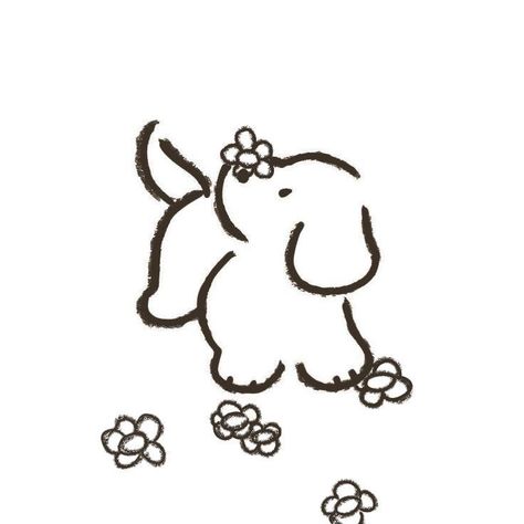 Simple Animal Drawings Doodles, Dog Doodles Cute, Cute Small Dog Drawing, Cute Simple Dog Drawings, Simple Dog Doodle, Dog Doodle Tattoo, Coquette Doodles Aesthetic, Dog Pfp Drawing, Puppy Doodle Drawing