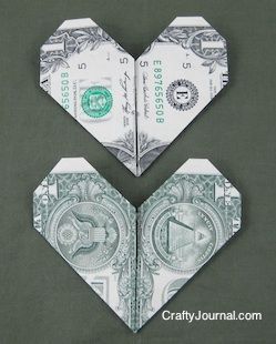 Super Easy Dollar Bill Heart Heart Shaped Money Dollar Bills, Easy Tooth Fairy Ideas, Tooth Fairy Money Ideas, Folding Dollars Into Shapes, How To Fold Dollar Bills Into Shapes, Money Hearts, Heart Dollar, Dollar Heart, Money Heart