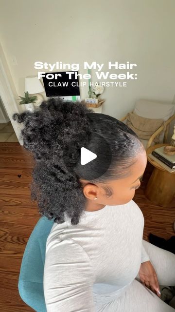 Kinzey Rae on Instagram: "Styling my natural hair for the week using @curldazehaircare products! This week I did a half up half down claw clip hairstyle on blown out hair. 

Details:
• To keep the hairstyle fresh I re-braided it halfway through the week. 
• I also refreshed the front by taking it down, adding more products, then brushing it back into a ponytail. 
• I used a bonnet to keep it secure at night. 

Products:
• Curldaze Creamy Curl Styler
• Curldaze Glossy Shine Gel
• Xtreme 24 Hour Extreme Hold Gel | @xtremegelusa 
• Curldaze Grodaze Hair & Scalp Booster
• Curldaze Grodaze Hold It Creme

Thanks for watching! Don’t forget to like, comment, save, & follow! 🫶🏾

#clawcliphairstyle #halfuphalfdownhairstyle #naturalhairstyles #naturalhair #naturalhairinspo #naturalhairinfluencer #d Half Down Claw Clip, Blown Out Hair, Claw Clip Hairstyle, Clip Hairstyle, Hair Details, Protective Hairstyles For Natural Hair, Clip Hairstyles, Blowout Hair, Hair Scalp