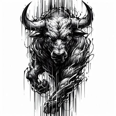 Taurus Bull Tattoos, Shoulder Armor Tattoo, Adventure Tattoo, Dragon Tattoo Art, Bull Art, Bull Tattoos, Taurus Tattoos, Full Arm Tattoos, Geek Tattoo