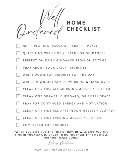 well ordered home checklist Biblical Advice, Home Checklist, Fear And Trembling, Heart Of Stone, Homeschool Books, Ask God, Clean Motivation, Biblical Encouragement, Philippians 2