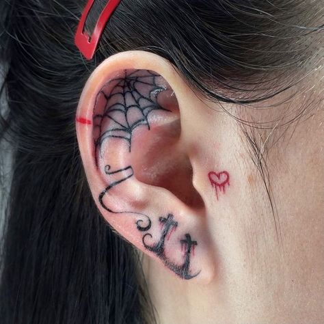 +500 Tattoo Designs | tattoo ideas | Amazing tattoo | Trendy tattoo designs. tattoos tattoo designs Tattoo ideas tattoo artist Tattoo inspiration Tattoo art Tattoo ink Tattoo cover up tattoo style LeeAnn on Instagram: "Spooky LoVe ear for my dear @tal.naveh ❤️" pin source: ihateyousofuckoff Source by ihateyousofuckoff Under Eye Tattoo, 500 Tattoo, Teardrop Tattoo, Small Face Tattoos, Spooky Love, Cute Thigh Tattoos, Emo Tattoos, Face Tattoos For Women, Behind Ear Tattoos