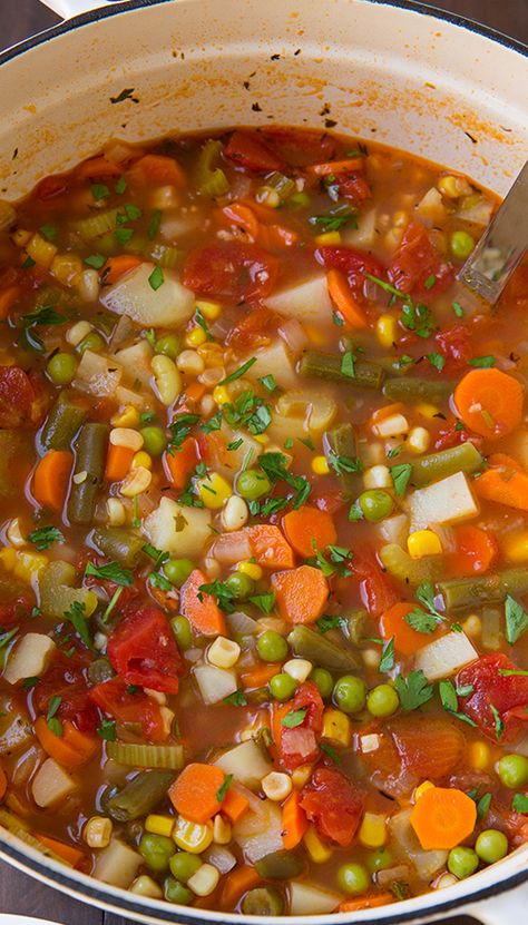 Vegetable Soup - it's hearty, comforting, healthy and 100X better than the canned stuff. LOVED this soup! Vegetable Soup Recipes, Cooking Classy, Soup And Sandwich, Healthy Soup, Spaghetti Squash, Vegetable Soup, Delicious Soup, Stew Recipes, Soup And Salad