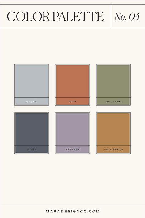 Color Palette No. 04 - MARA Brand Identity Colors, Marketing Colors, Procreate Color Palette, Bridesmaid Colors, Wedding Color Inspiration, Brand Color Palette, Space Wedding, Color Crush, Holiday Colors