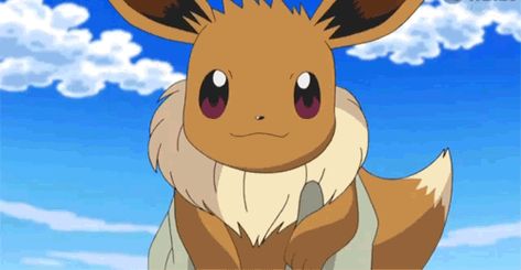 Eevee Gif, Eevee Cute, Powerful Pokemon, Smile Gif, Mythical Pokemon, Pokemon Gif, Pokémon Black And White, Pokemon Eeveelutions, Eevee Evolutions