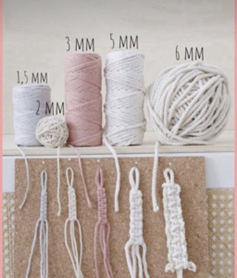 Simpul Makrame, Pola Macrame, Tutorial Macramé, Macrame Knots Tutorial, Macrame Knots Pattern, Macrame Wall Hanging Diy, Macrame Wall Hanging Patterns, Rope Crafts Diy, Rope Crafts