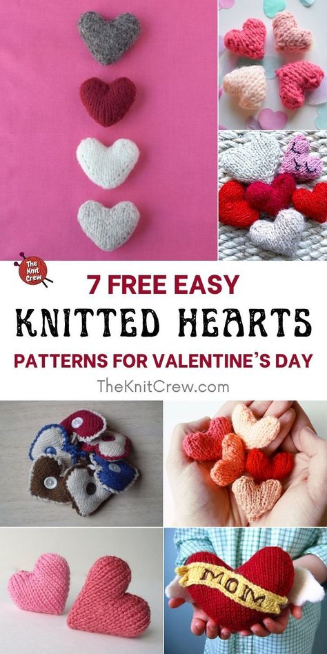 Heart With Wings Tattoo, Knitted Heart Pattern, Heart Projects, Valentines Patterns, Knitted Heart, Crochet Supplies, Patterns Ideas, Snowmen Patterns, Valentines Mugs