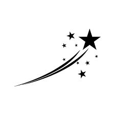 Star Line Art, Shooting Star Drawing, Star Tattoo Ideas, Stars Drawing, Shooting Star Tattoo, Galaxy Drawings, 4 Point Star, Star Vector, Clothing Logo Design