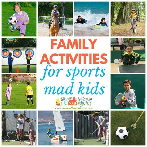 10 Family Activities for sports mad kids Family Sports Day, Fundraiser Ideas, Staying Active, Learn To Surf, Outdoor Activities For Kids, Family Days Out, Backyard Games, Sports Day, Fun Family Activities