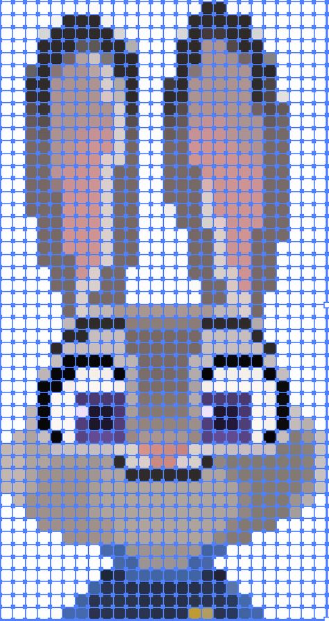 Zootopia pixel quilt idea. Pixel Quilt, Pixel Art Ideas, Pixel Quilting, Pokemon Game, Art Pixel, Graph Paper Drawings, Easy Pixel Art, Perler Art, Pixel Art Templates