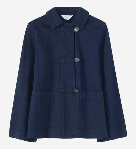 JAPANESE INDIGO JACKET by TOAST Modern Japanese Clothing, Simple Clothing, Cutaway Collar, Jacket Denim, Japanese Denim, Japanese Outfits, Elegant Shirt, Formal Outfit, Shirt Pattern