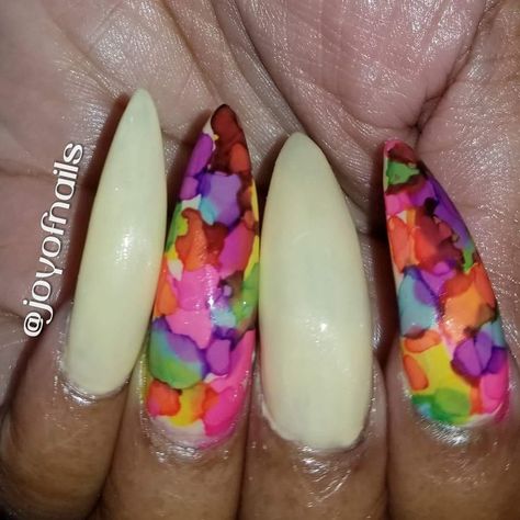 Ink Collection  Stiletto nails with gel polish and Alcohol ink Nails With Gel Polish, Nails With Gel, Stiletto Nails, Alcohol Ink, Gel Polish, Nail Art, Nails, Art, Nail Arts