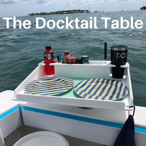 Pontoon Hacks, Pontoon Anchor, Boat Organization, Pontoon Party, Boat Snacks, Boat Cup Holders, Boat Bar, Boat Table, Utility Boat