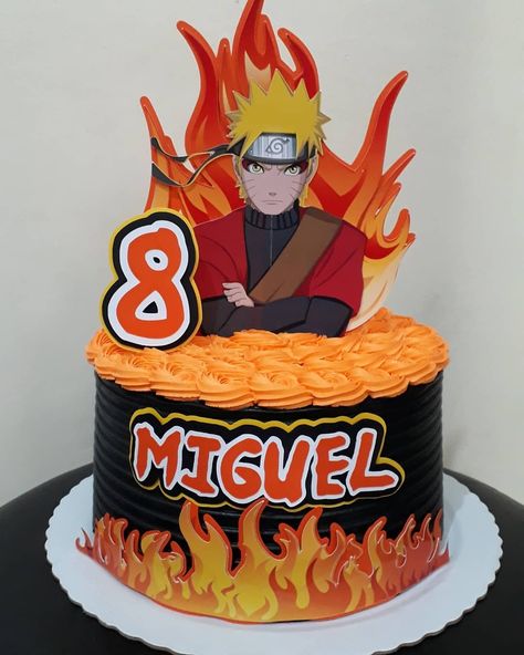 Bolo em chantininho no tema Naruto. . . . . Topo po Naruto Party Ideas, Bolo Naruto, Spiderman Cake Topper, Naruto Birthday, Resipi Kek, 10 Birthday Cake, Superhero Birthday Cake, Anime Cake, Bolo Minnie