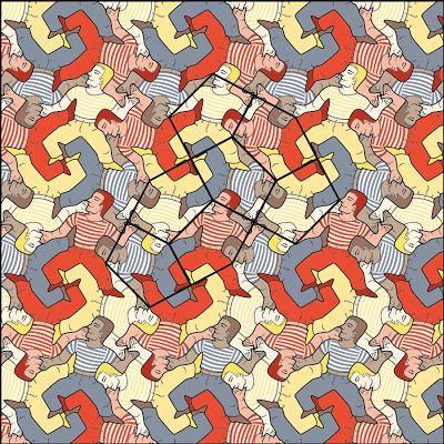 Red Modular, Mc Escher Art, Escher Tessellations, Tessellation Art, Escher Art, Labs Art, Math Crafts, Mc Escher, Creatures Of The Night