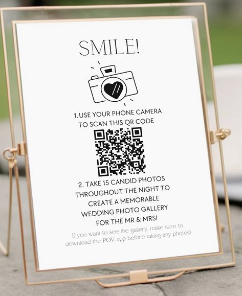 Film Camera Wedding Sign, Wedding Video Camera For Guests, Pov Camera Wedding Sign, Pov App Wedding Sign, Wedding Pov App, Trending Wedding Ideas, Whimsical Wedding Ideas, Wedding Guest Activities, Dream Wedding Reception