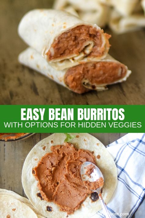 Refried Bean Burritos, Taco Beans, Desserts Mexican, Vegan Refried Beans, Bean And Cheese Burrito, Vegetarian Burrito, Refried Bean, Homemade Refried Beans, Ip Recipes