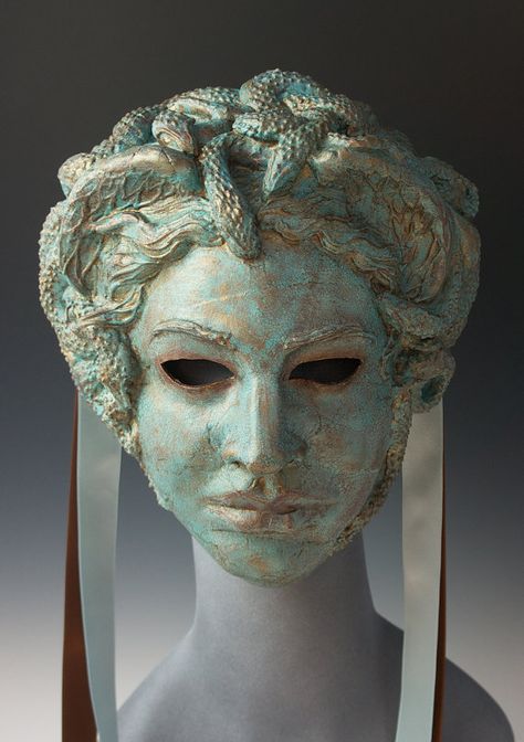 Aegean Medusa Medusa Mask, Mascara Papel Mache, Medusa Art, Mascaras Halloween, Venetian Masks, Damien Hirst, Cool Masks, Masks Art, Carnival Masks