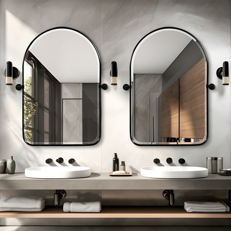 Black themed bathroom