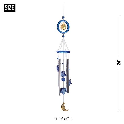 August Grove® Khloe Sun, Moon & Stars Wind Chime & Reviews | Wayfair Garden Front Porch, Spring Outdoor, Viking Sewing, Paper Animals, Witch Decor, Moon Stars, Wind Chime, Decorating Tools, Joanns Fabric And Crafts