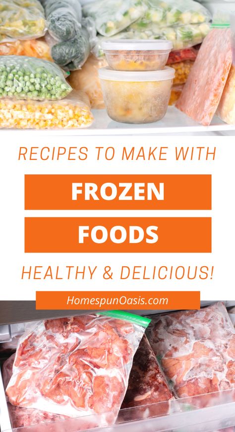 Frozen foods are an excellent way to extend a food's shelf life and help your food budget. They're also an important part of food storage. Food Shelf Life, Food Shelf, Food Budget, Emergency Food Storage, Frozen Foods, How To Cook Beans, Emergency Food, Frozen Vegetables, Recipes To Make