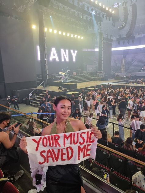 Your Music Saved Me Sign Concert, Lany Concert Aesthetic, Your Music Saved Me, Lany Concert Outfit, Lany Aesthetic, Music Saved Me, Lany Concert, Paul Jason Klein, Paul Klein