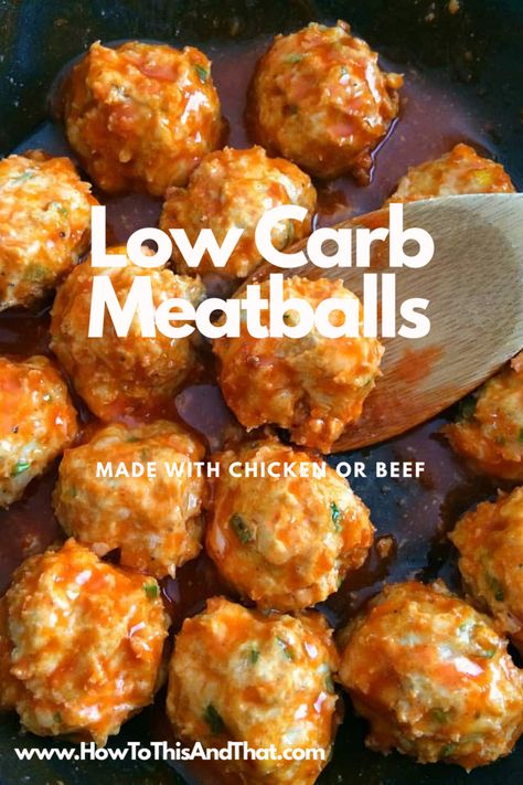 This is the only low carb meatballs you will ever need! Perfect for chicken or beef and can be used with any sauce you like. No pork rinds and still Keto approved! #lowcarb #lowcarbdiet #lowcarbrecipes #lchf #lchfrecipes #meatballs #lowcarbmeals Snack Meal Prep, Ground Chicken Recipes Healthy, Quick Beef Recipes, Ground Chicken Meatballs, Keto Buffalo Chicken, Keto Meatballs, Buffalo Chicken Meatballs, Low Carb Meatballs, Chicken Meatball Recipes