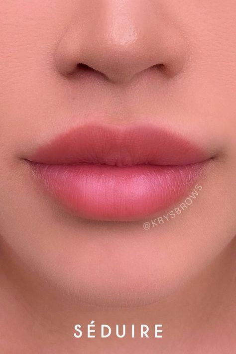 A close-up photo of a client's lips. They have just received lip blush, so their lips are a cool shade of pink that is an even color throughout. Overlined Lips, Thick Lips, Natural Pink Lips, Black Hair Green Eyes, Heart Shaped Lips, Korean Lips, Lips Photo, Lip Blush, Color Healing