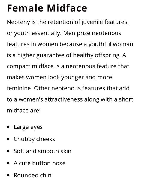 Women don’t HAVE to have neotenous features to be attractive. High trust beauty emphasizes neotenous features, but low trust beauty emphasizes gerontomorphic features (adult like) Neotenous Face, Neotenous Beauty, Subliminal Beauty, Facial Aesthetic, Glow Tips, Angel Skull, Girly Tips, Be Attractive, Asian Makeup Looks