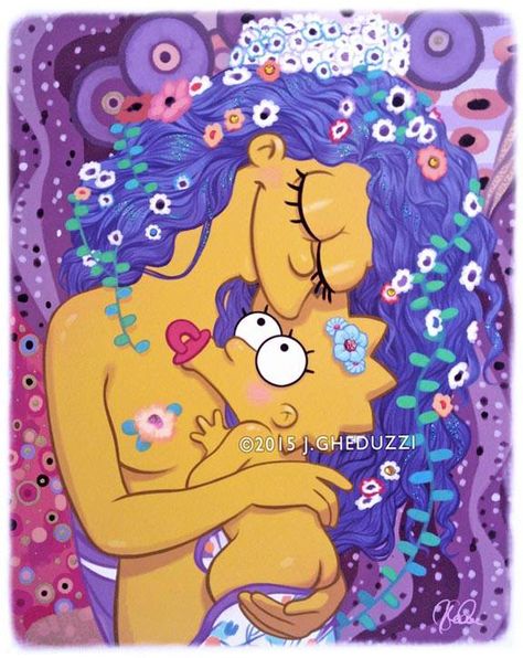 Simpson Art, Die Simpsons, Simpsons Drawings, Maggie Simpson, Marge Simpson, Simpsons Art, Desenho Tattoo, Futurama, Pin Up Art