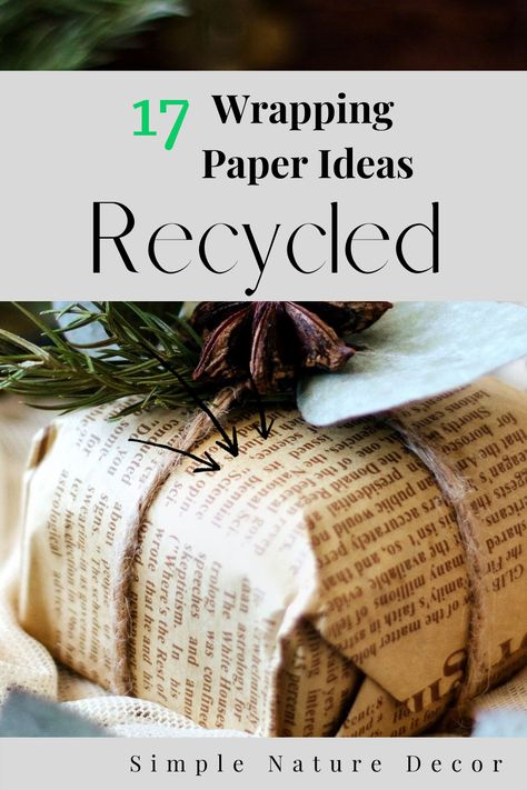 Newspaper Gift Wrapping Ideas Creative, Recycle Gift Wrapping Ideas, Gift Wrapping With Newspaper, Gift Wrapping Newspaper, Recycled Gift Wrapping Ideas, Paper Bag Wrapping Ideas, Newspaper Wrapping Paper, Sustainable Christmas Wrapping, Newspaper Gift Wrapping Ideas