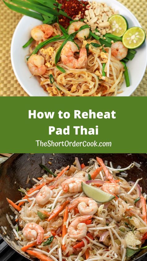 A plate of pad thai leftovers ready to eat and some in a wok to reheat. Tofu Recipes Air Fryer, Tofu Dinners, Tofu Ideas, Air Fryer Food, Tofu Kale, Tofu Dinner, Thai Takeout, Toaster Oven Air Fryer, Tofu Seasoning